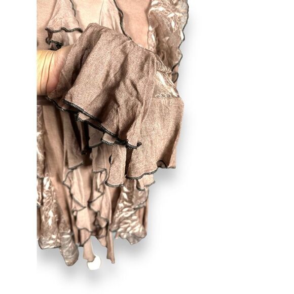 POL Boho Ruffle Tie Back Ruffle Sleeve Top - Picture 6 of 6